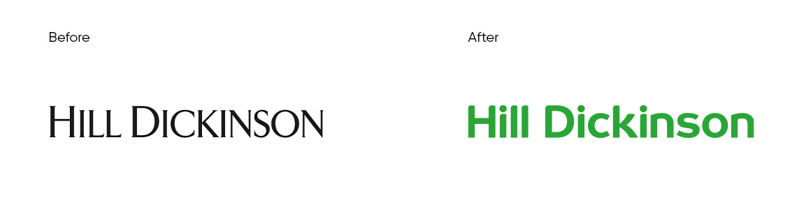 Hill Dickinson before and after logo image