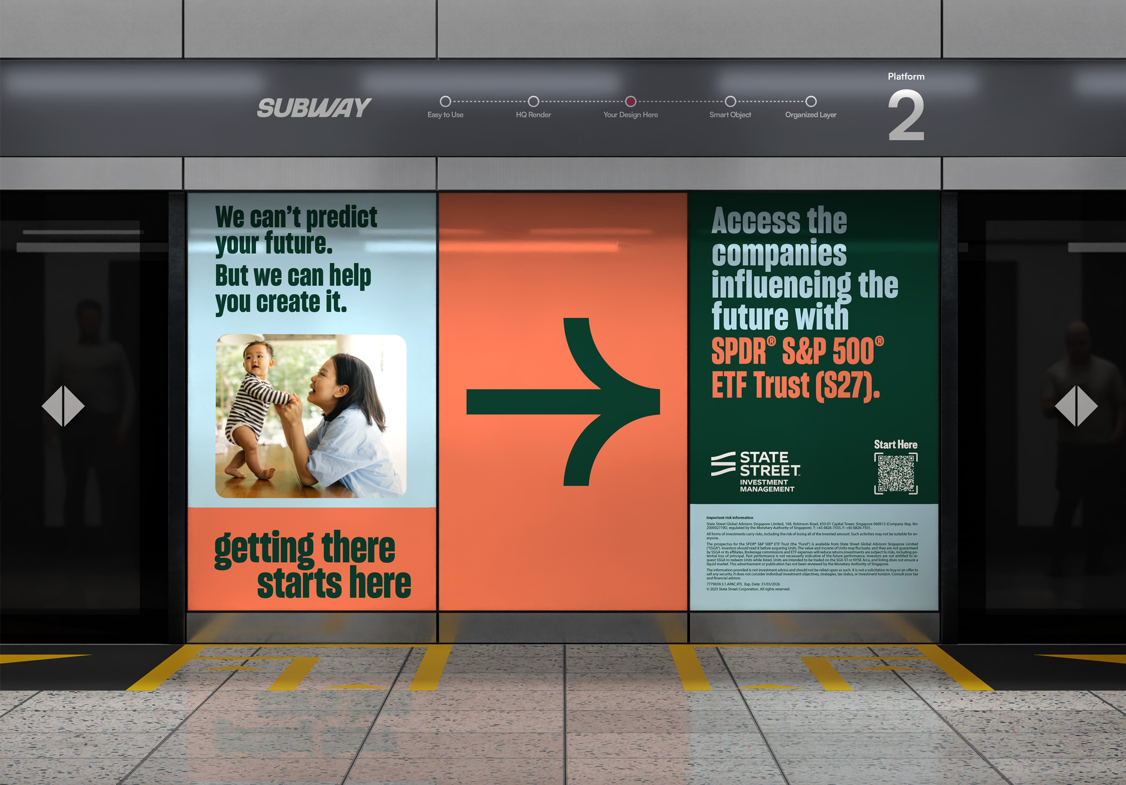 State Street Investment Management SPDR SPY Campaign Subway Adverts