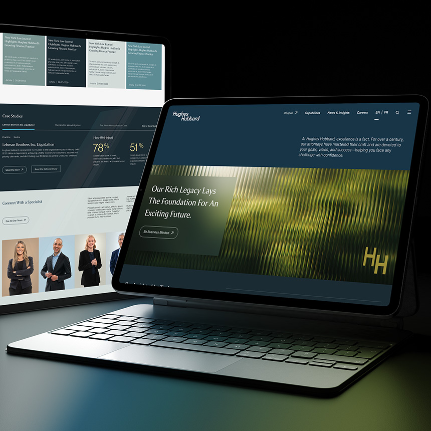 New Hughes Hubbard brand website 