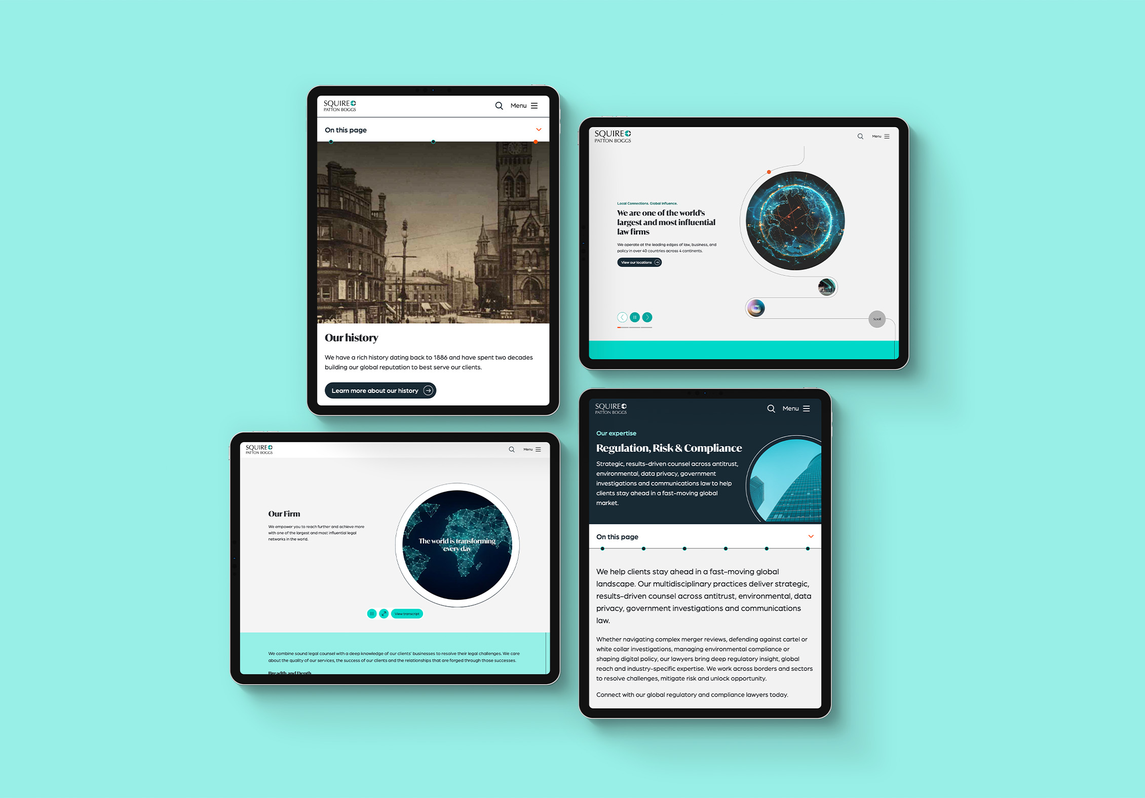 Squire Patton Boggs brand and website image
