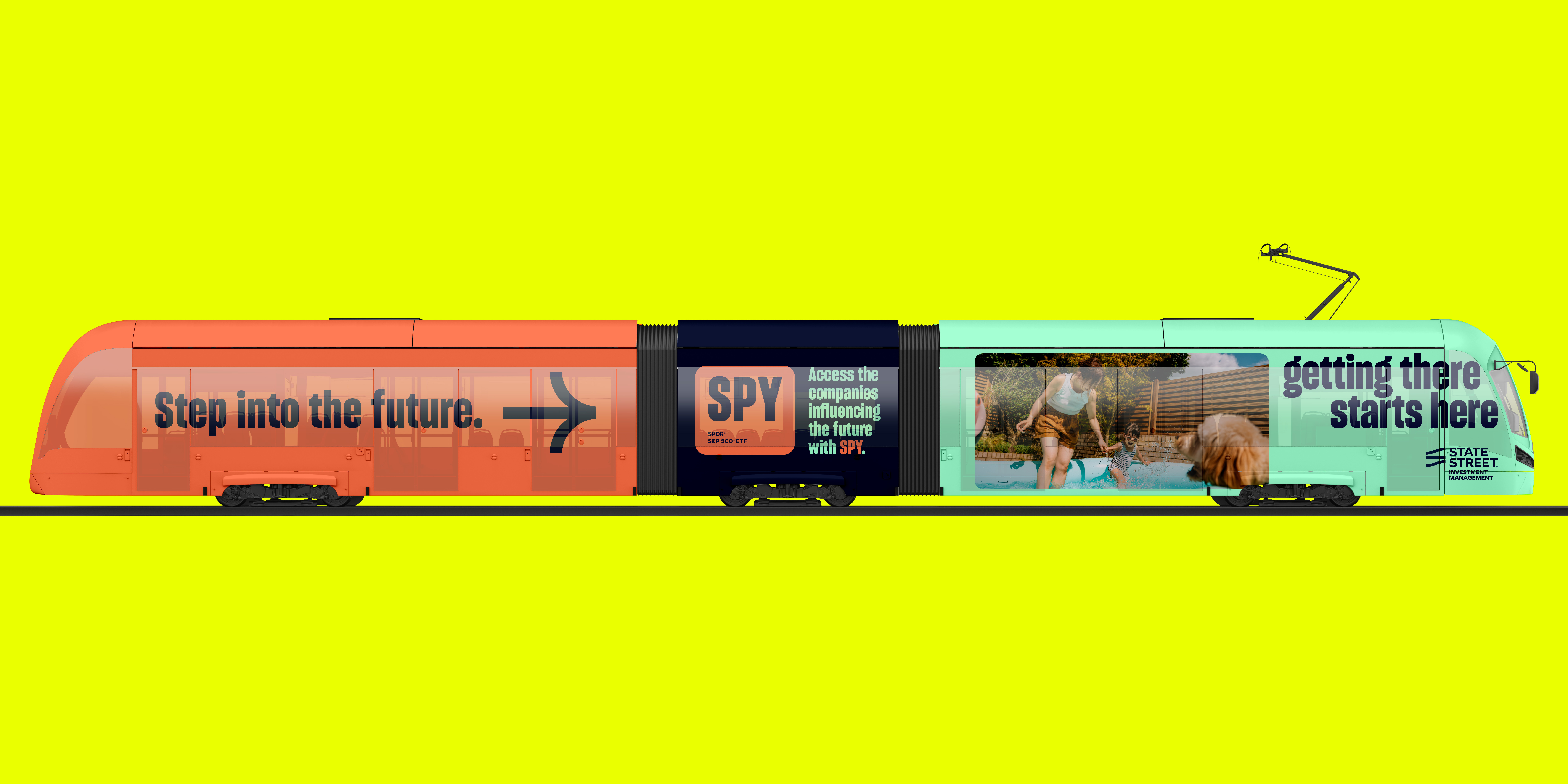 State Street Investment Management SPDR SPY Campaign Tram Adverts