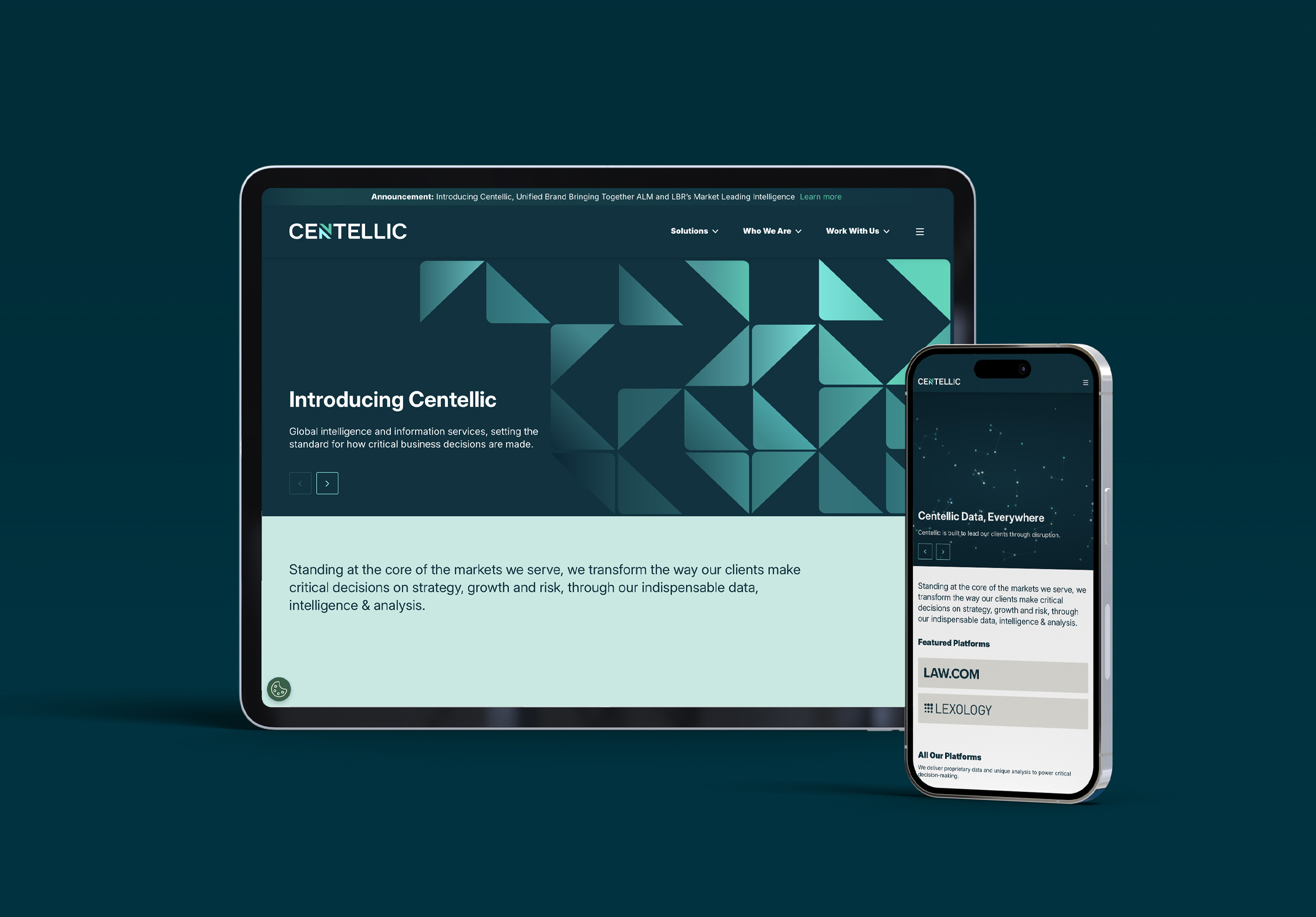 Centellic brand image: website