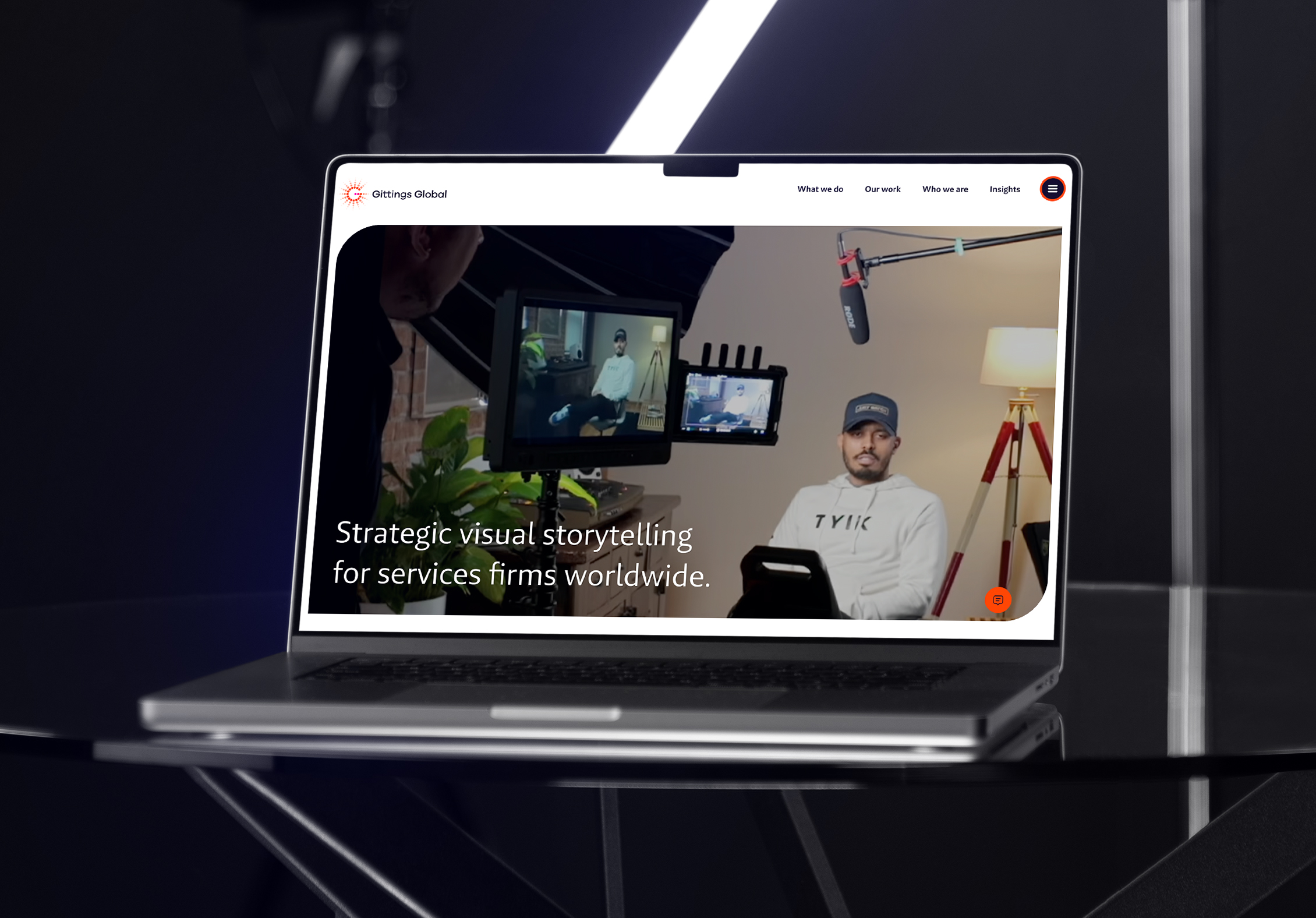 Gittings Global visual identity – website desktop