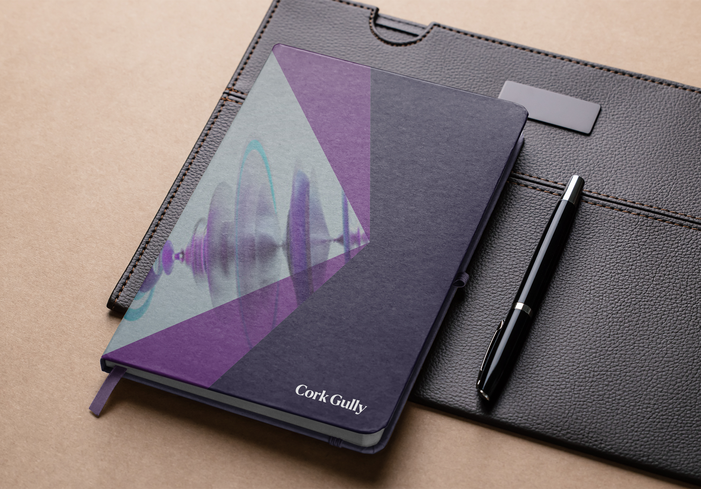 Cork Gully brand on booklets