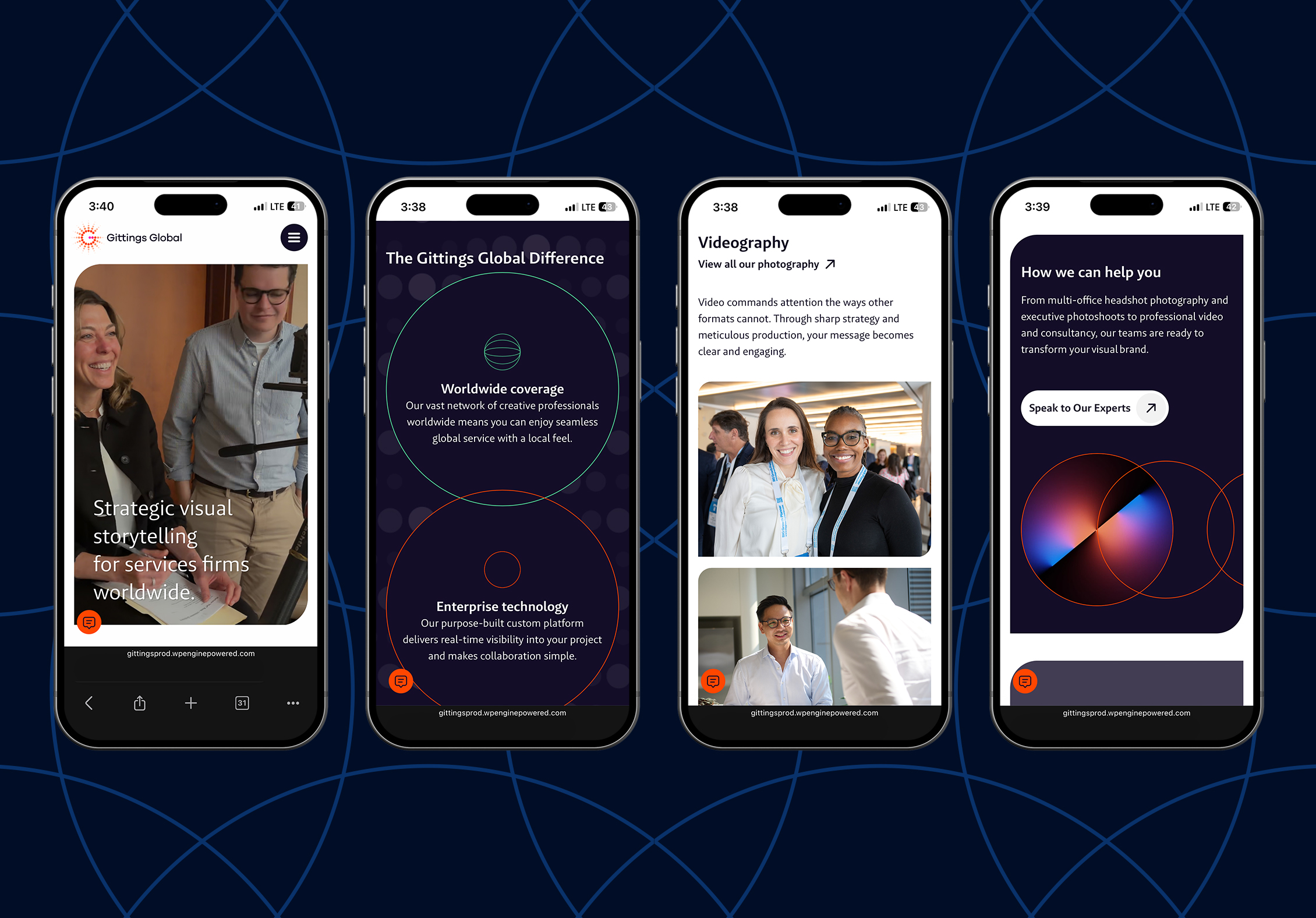 Gittings Global website mobile